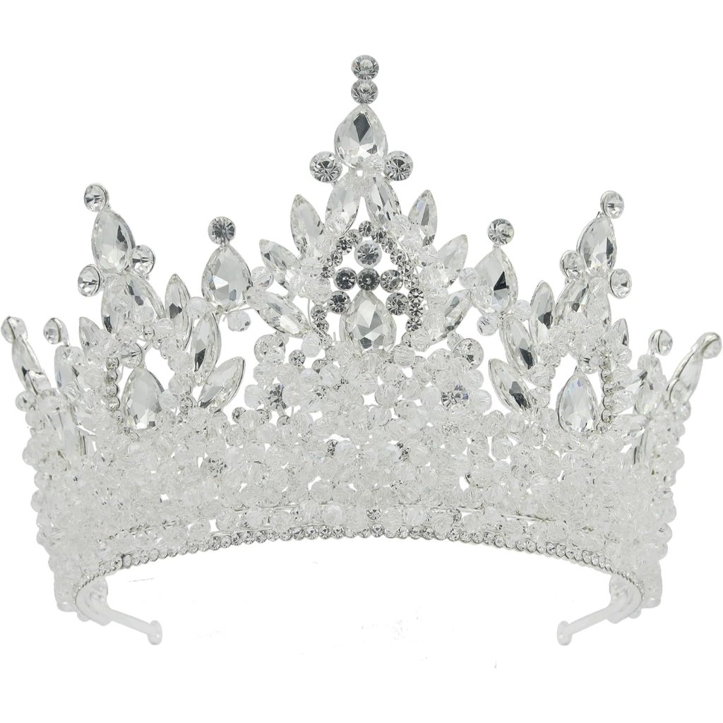 Large Tiaras And Crowns For Women Crystal Tall Pageant Crowns Rhinestone Royal Q